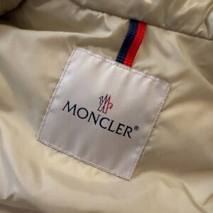 Moncler Beige Jacket with Logo